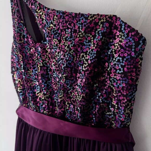 Sequin Hearts Asymmetrical Party Dress 5 Daddy Daughter Dance Teen Valentines - Picture 3 of 6